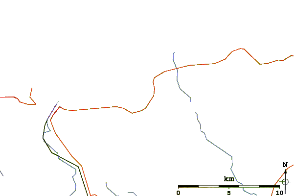 Roads and rivers around Dunnet Bay