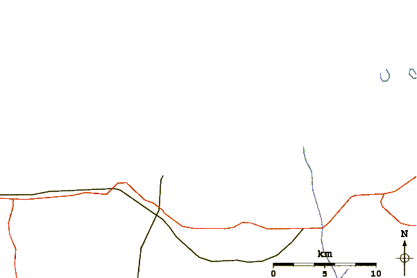 Roads and rivers around Durand Beach