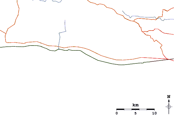 Roads and rivers around ED's