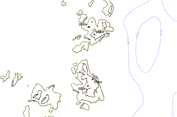 Shoreline around Eaglehawk Neck Reef