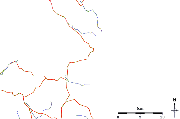 Roads and rivers around Eaglehawk Neck Reef