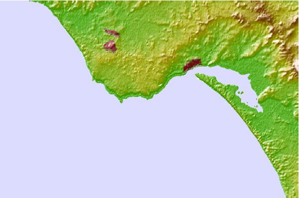 Surf spots located close to Eagles Nest