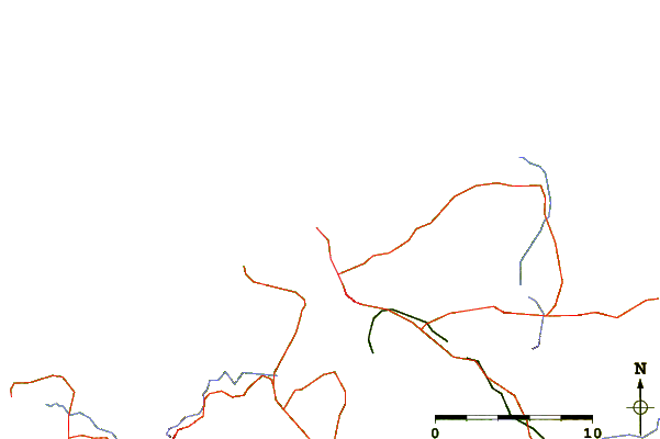 Roads and rivers around East Beach