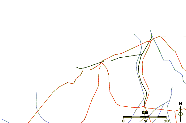 Roads and rivers around East End and The Gap