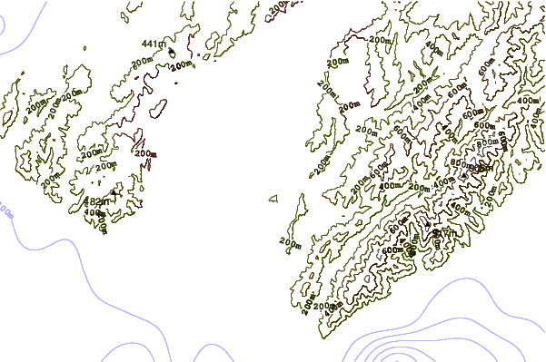 Shoreline around Eastbourne