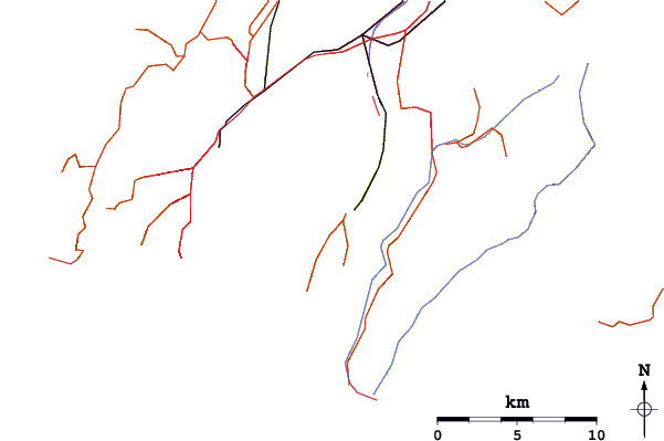 Roads and rivers around Eastbourne