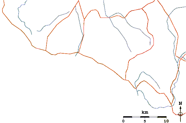 Roads and rivers around Easter Reef