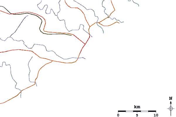 Roads and rivers around Eastern Beach