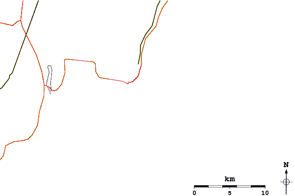 Roads and rivers around Eastons Beach (1st Beach)