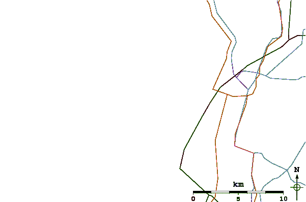 Roads and rivers around Egmond aan Zee
