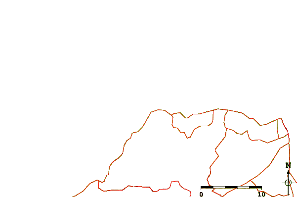 Roads and rivers around El Agujero