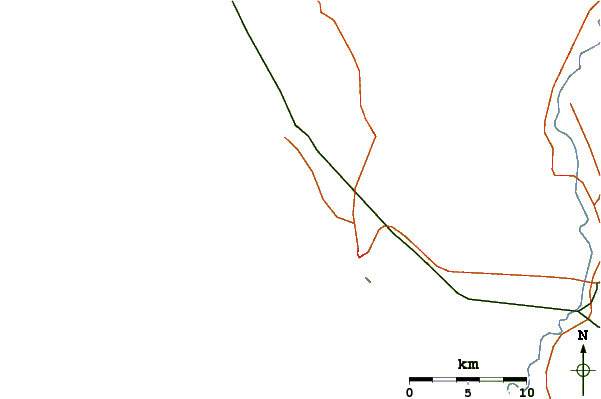 Roads and rivers around El Bajo