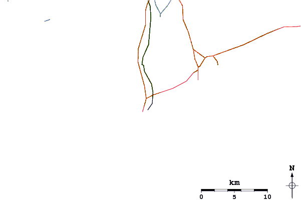 Roads and rivers around El Barco