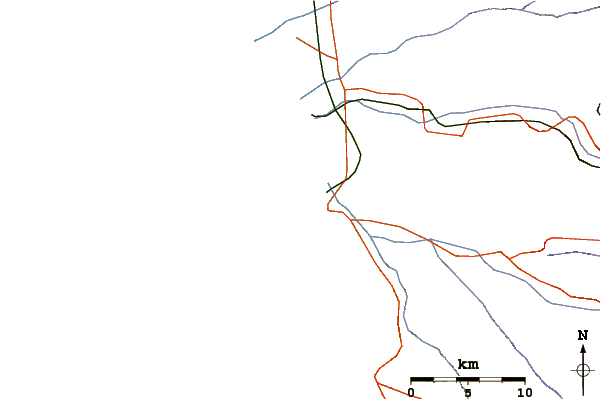 Roads and rivers around El Brazo