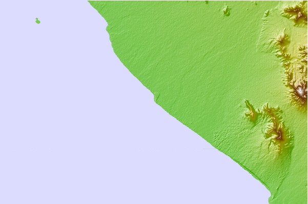 Surf spots located close to El Brujo