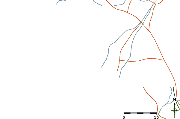Roads and rivers around El Brujo