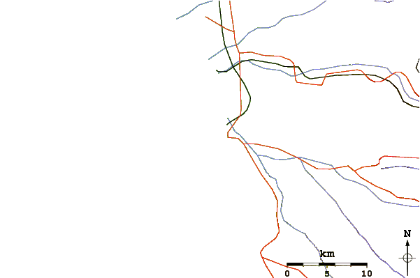 Roads and rivers around El Buey