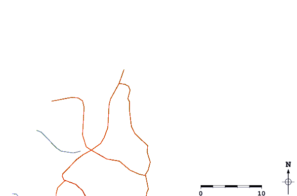 Roads and rivers around El Burro