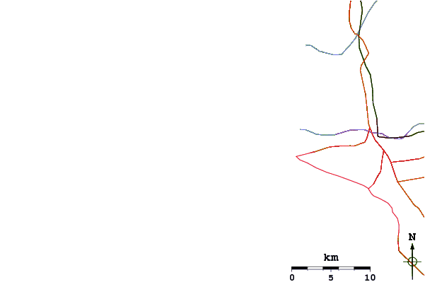 Roads and rivers around El Cabezo