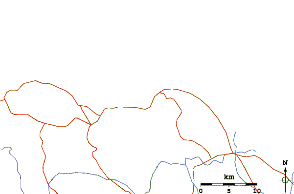 Roads and rivers around El Canal