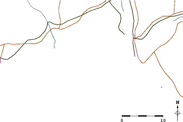 Roads and rivers around El Caño de la Culata