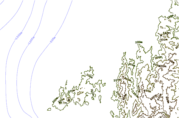 Shoreline around El Cantil