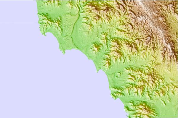 Surf spots located close to El Cardon