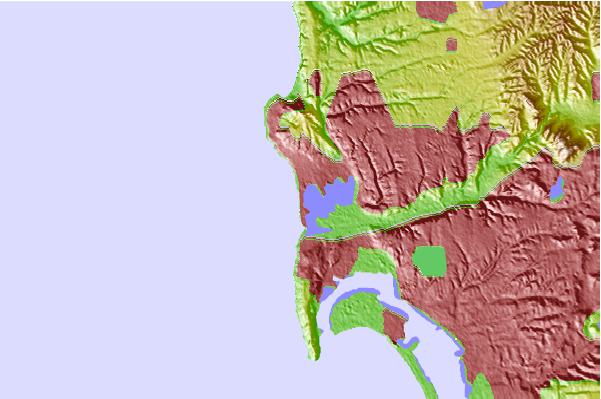 Surf spots located close to El Carmel Point