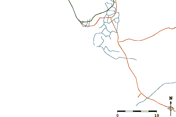 Roads and rivers around El Castillo