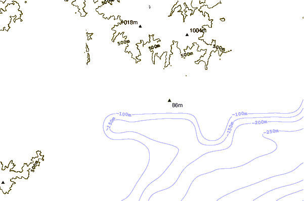 Shoreline around El Chanquete