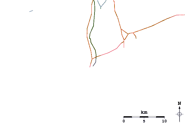 Roads and rivers around El Emir