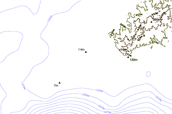 Shoreline around El Faro