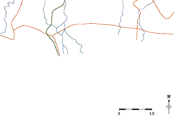 Roads and rivers around El Faro