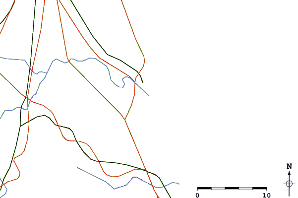 Roads and rivers around El Jucar