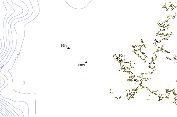 Shoreline around El Miramar