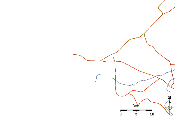 Roads and rivers around El Miramar
