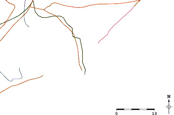 Roads and rivers around El Morro de la Virgen