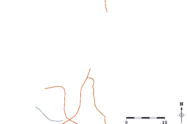 Roads and rivers around El Muelle