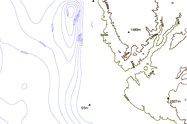 Shoreline around El Olon de Ilo