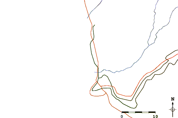 Roads and rivers around El Olon de Ilo
