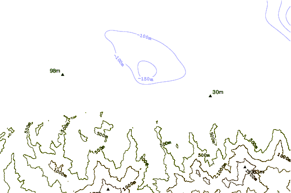 Shoreline around El Palito