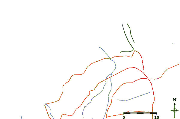 Roads and rivers around El Paredon