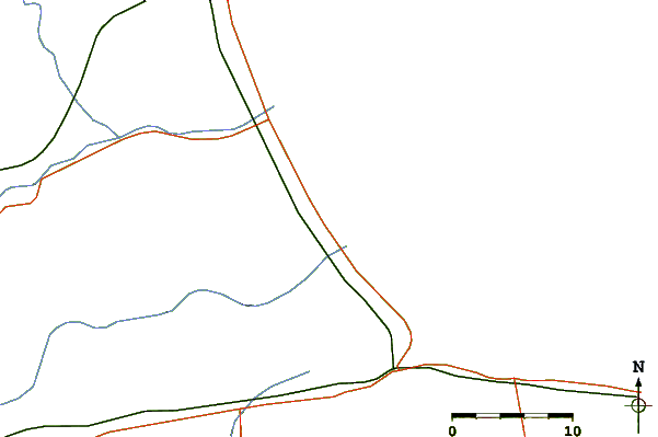 Roads and rivers around El Peaje