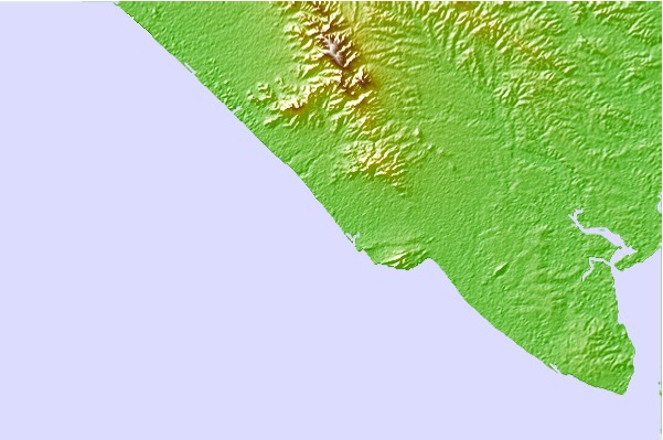 Surf spots located close to El Pelado
