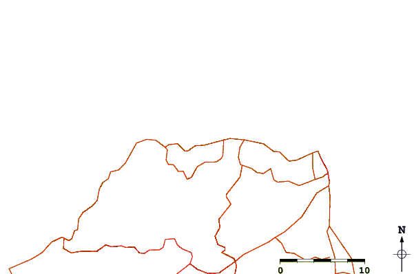 Roads and rivers around El Roque