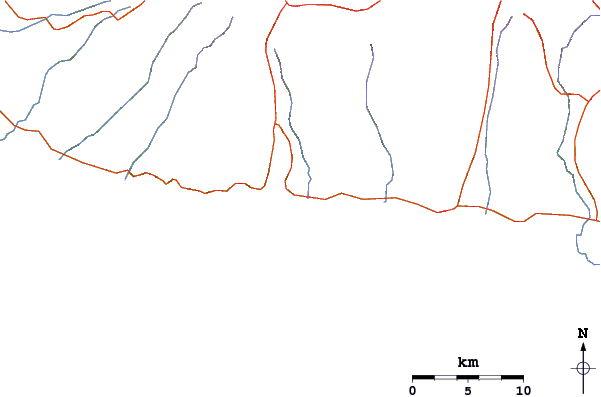 Roads and rivers around El Zonte