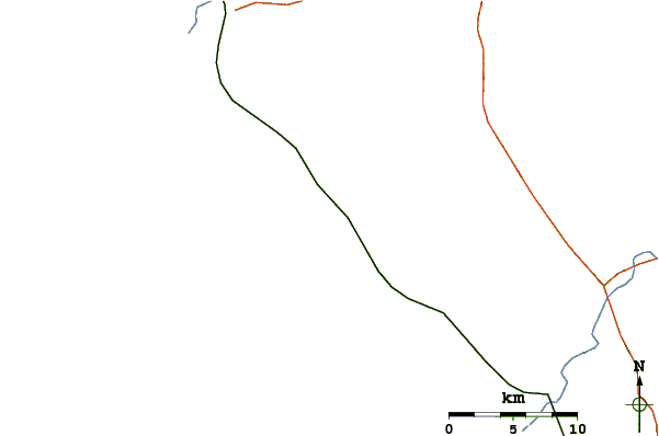 Roads and rivers around El 29 A Dimas