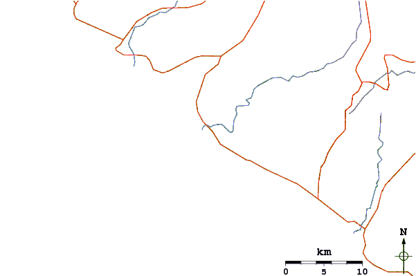 Roads and rivers around El Astillero