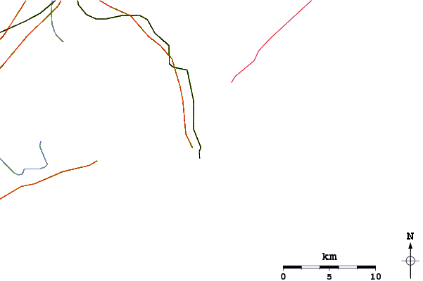 Roads and rivers around El Suicidio