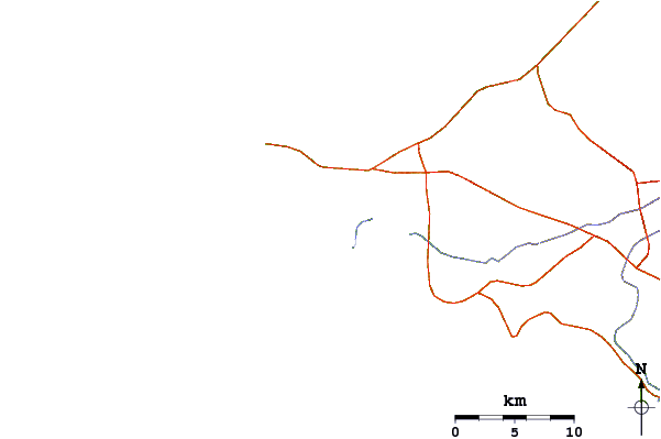 Roads and rivers around Elle Muelle de Ecuasal